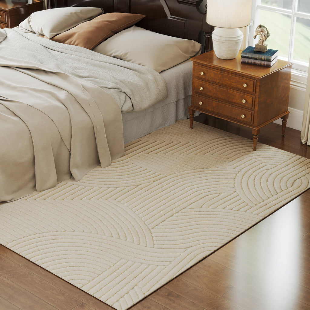Tapis épais en relief crème, 230 × 160 cm, vue 2 – Saint-Oréan