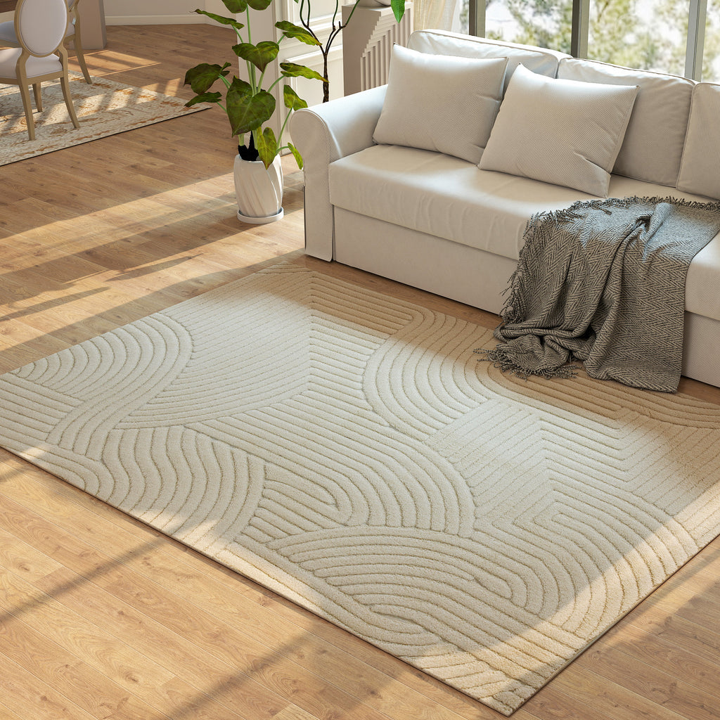 Tapis épais en relief crème, 230 × 160 cm, vue 6 – Saint-Oréan
