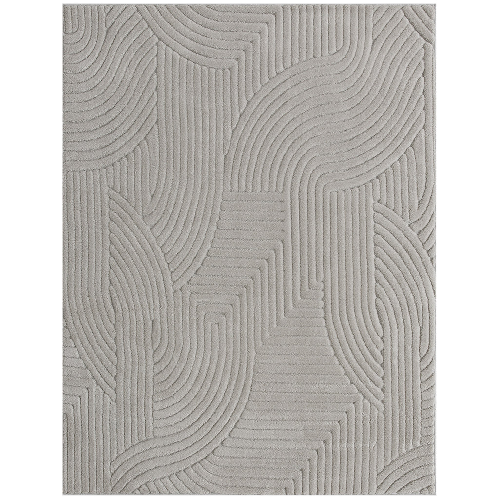 Tapis de salon en relief gris, 230 × 160 cm, détail 7