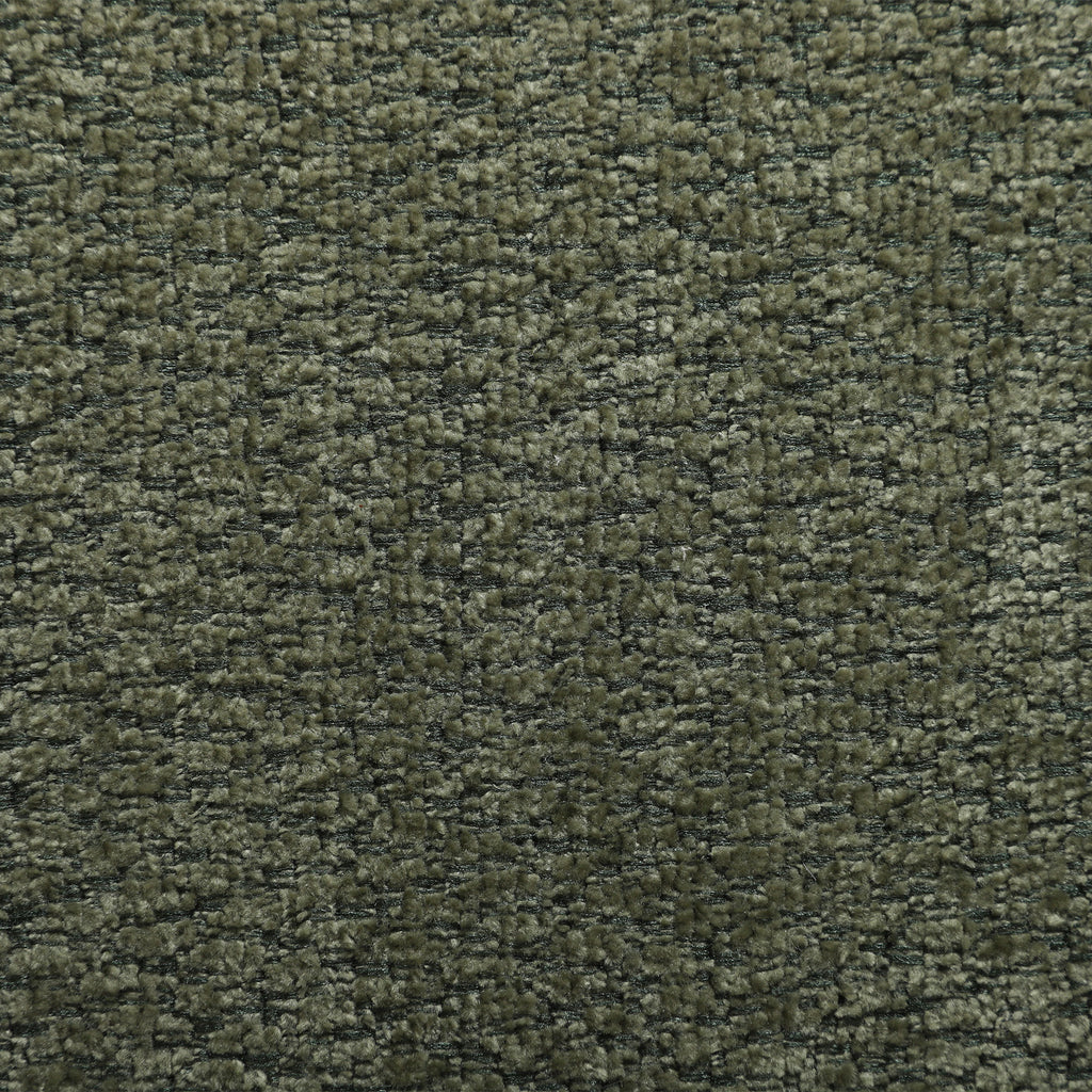 Canapé d'angle modulable chenille vert avec pouf, 251 cm, détail 1