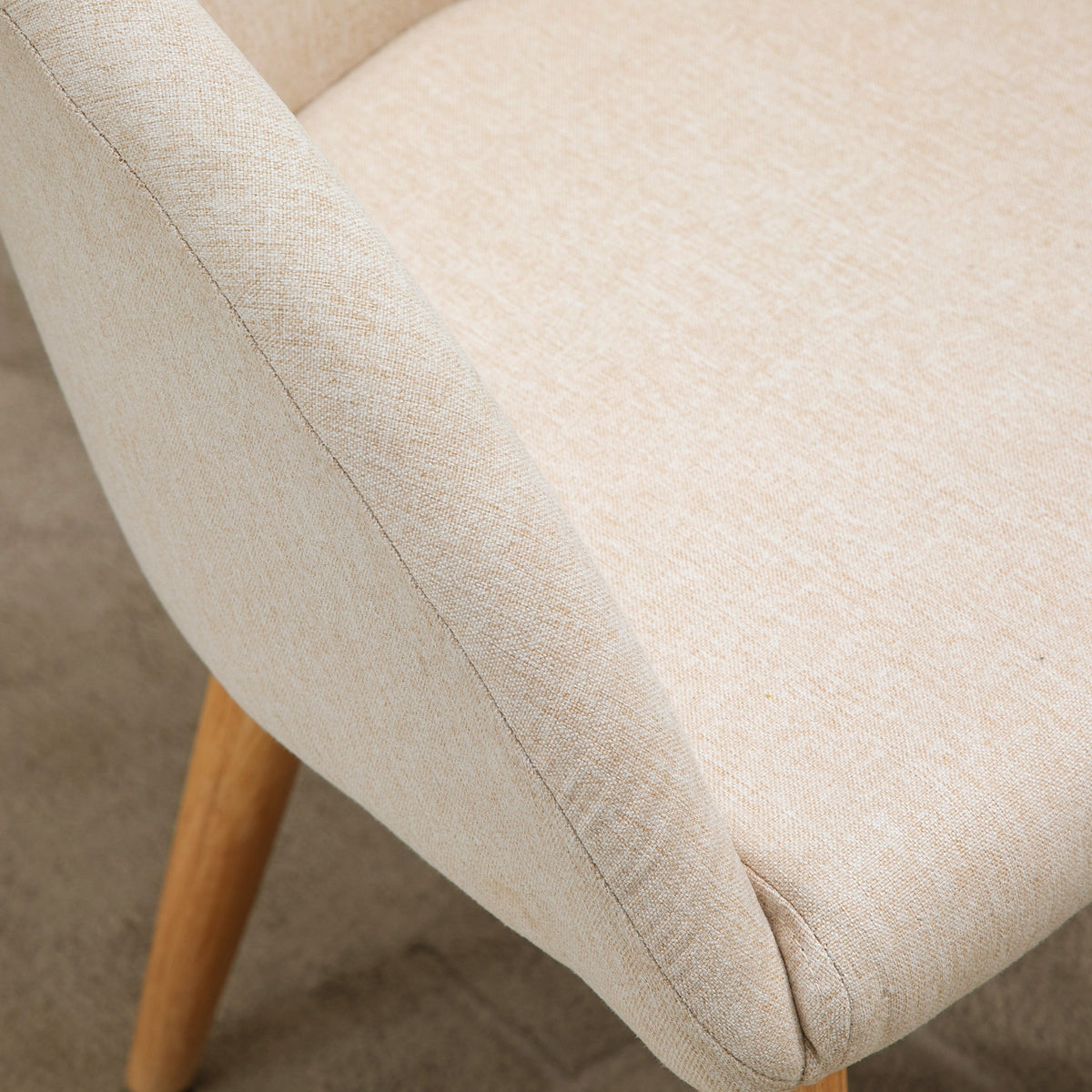 Lot de 2 chaises de salle à manger chaise de cuisine Design scandinave - Pieds inclinés effilés Bois Caoutchouc-7