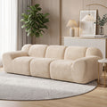 Canapé nuage 3 places chenille beige, 233 cm