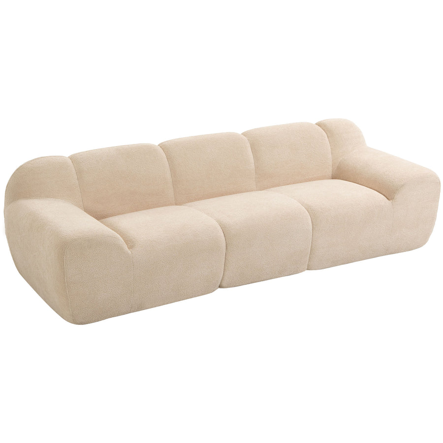 Canapé nuage 3 places chenille beige